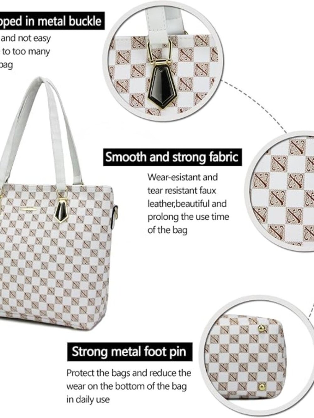 BRAND NEW 6 Pcs Designer Purses and Handbags for Women - Picture 6 of 6